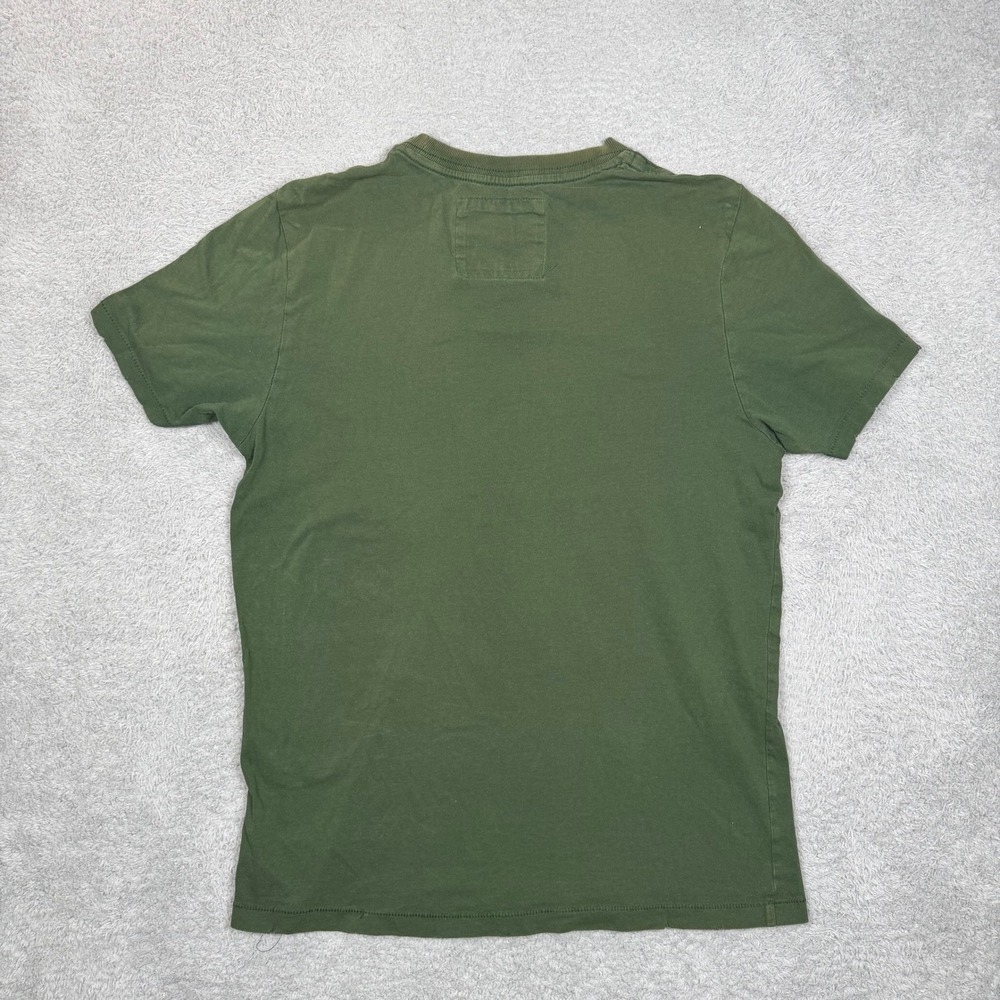VTG Y2K Aeropostale Mens Olive Green A87 New York Graphic T-Shirt Regular Fit M - Picture 2 of 9